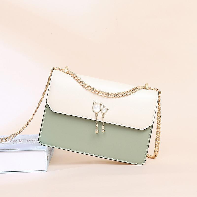 Ladies Crossbody Handbag with Pearl Chain Single Shoulder  Handbag